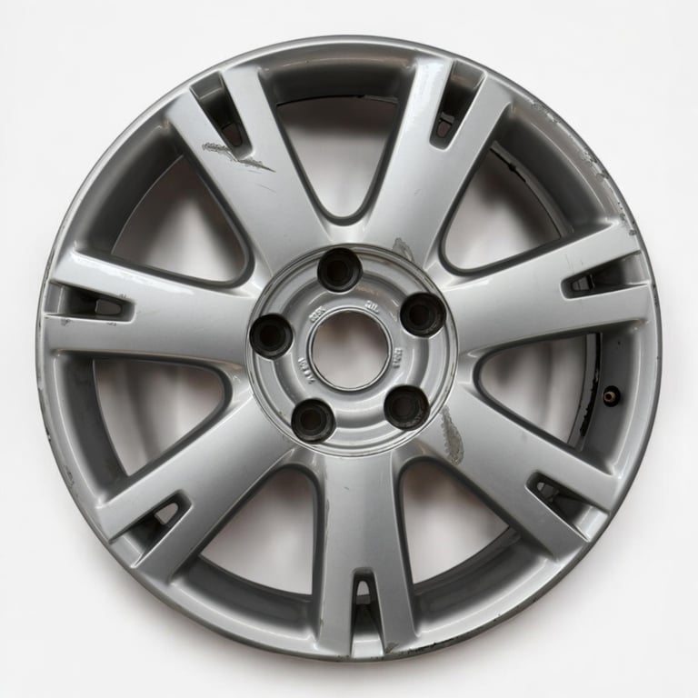 1x Alufelge 18 Zoll 8.0" 5x130 57ET Glanz Silber 7L6601025K VW 7l6 Rim Wheel FEL6459648101nq