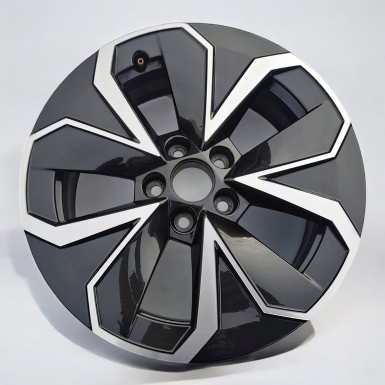 1x Alufelge 16 Zoll 6.0" 5x100 38ET Glanz Schwarz 658601025 Skoda Scala Kamiq