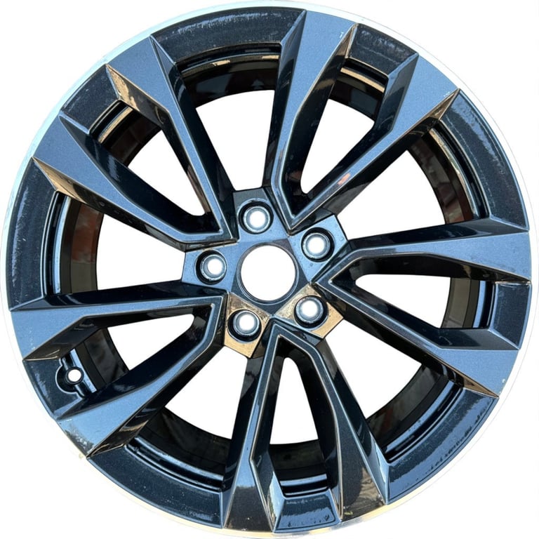 1x Alufelge 18 Zoll 7.0" 5x112 45ET Glanz Schwarz 57A601025 Skoda Karoq