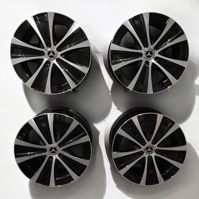 4x Alufelge 18 Zoll 8.0" 5x112 43ET Glanz Schwarz A2134013700 Mercedes-Benz W213