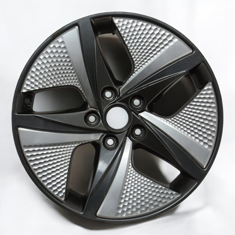 1x Alufelge 17 Zoll 7.0" 5x114.3 53ET Glanz Schwarz 52910-G2600 Hyundai