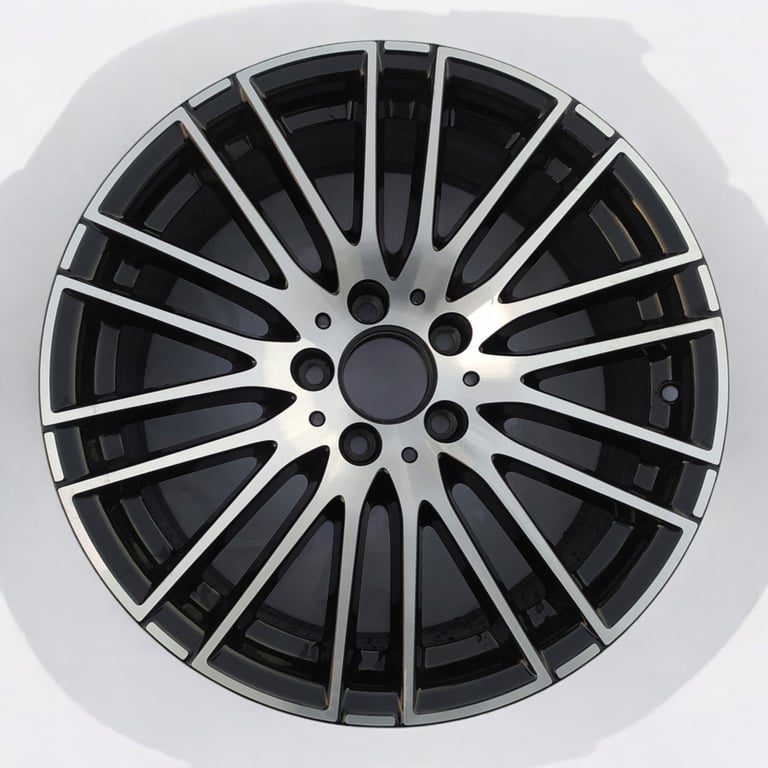 1x Alufelge 18 Zoll 7.5" 5x112 40ET Glanz Schwarz A2064014900 Mercedes-Benz W206