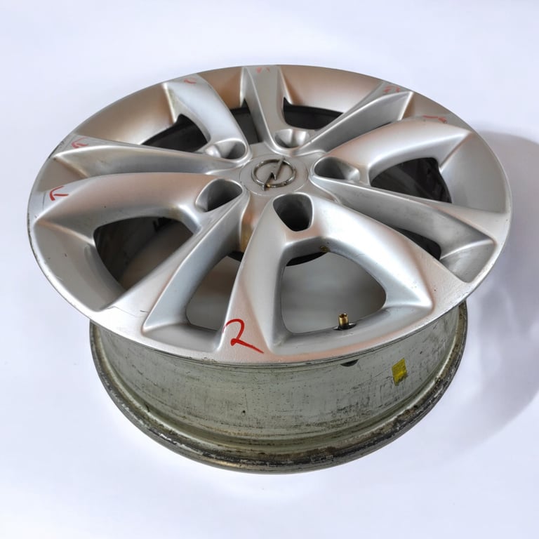 1x Alufelge 16 Zoll 6.0" 5x110 40ET Glanz Silber Opel Rim Wheel