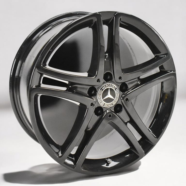 4x Alufelge 18 Zoll 8.0" 5x112 41ET Glanz Schwarz A2224011900 Mercedes-Benz W222