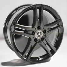 Laden Sie das Bild in den Galerie-Viewer, 4x Alufelge 18 Zoll 8.0&quot; 5x112 41ET Glanz Schwarz A2224011900 Mercedes-Benz W222
