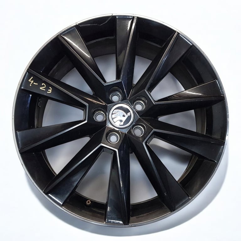 1x Alufelge 17 Zoll 7.0" 5x100 46ET Glanz Schwarz 5JJ601025B Skoda Fabia Rapid