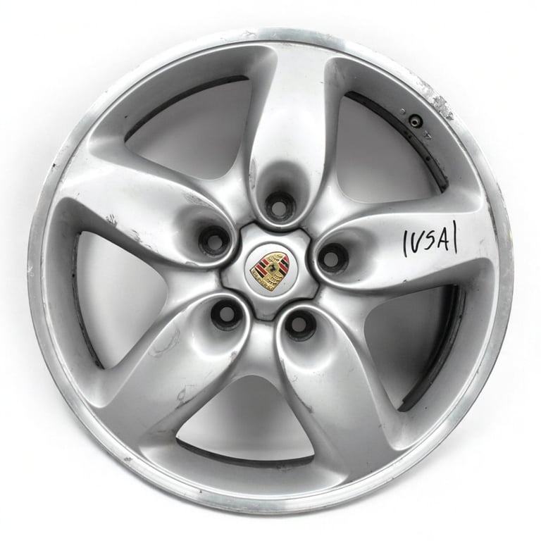 1x Alufelge 18 Zoll 8.0" 5x130 57ET Glanz Silber 7L5601025C Porsche Cayenne