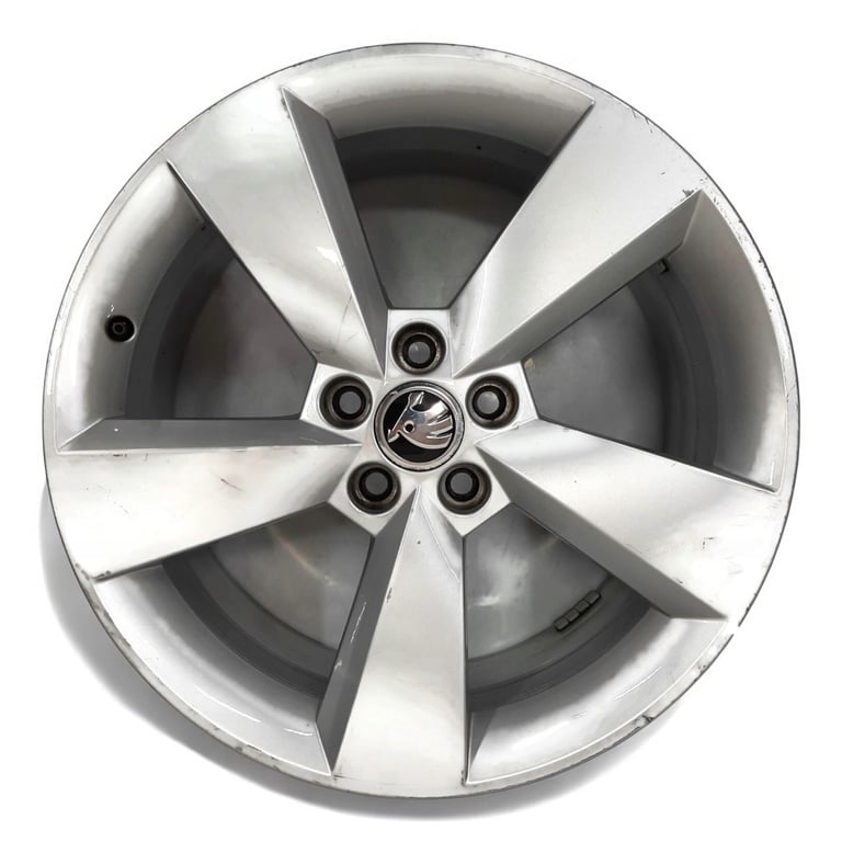 1x Alufelge 17 Zoll 7.0" 5x100 46ET Glanz Silber 5JA601025 Skoda Fabia Rapid