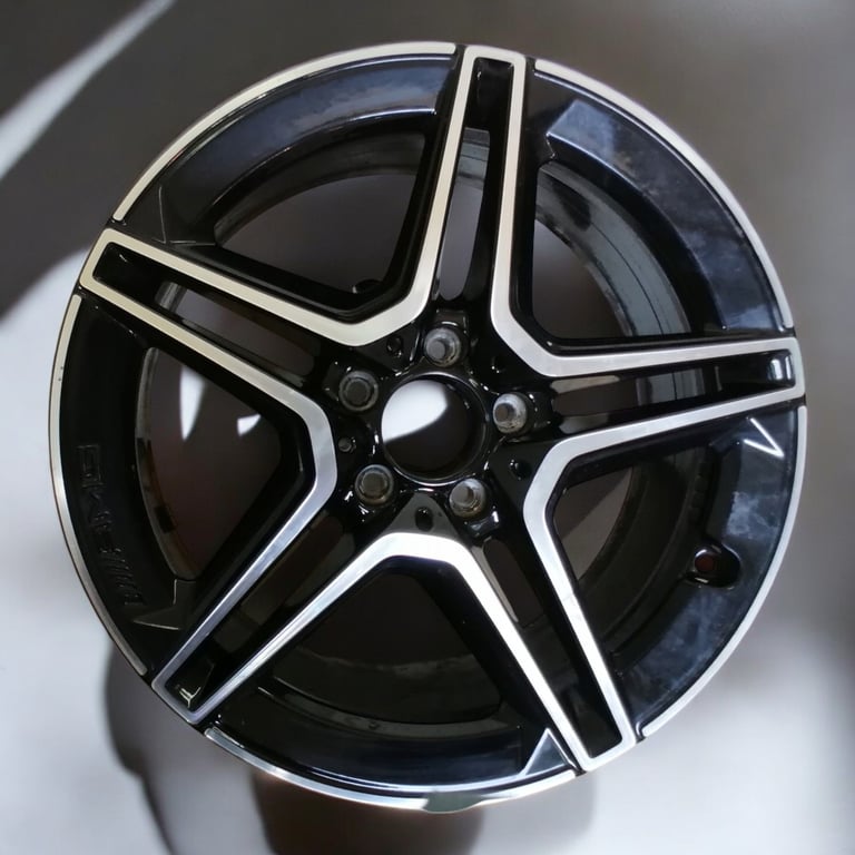 1x Alufelge 18 Zoll 8.0" 5x112 43ET Glanz Schwarz A2134016300 Mercedes-Benz Amg FEL5244295157pw