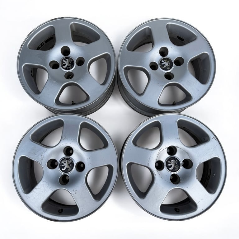 4x Alufelge 15 Zoll 6.0" 4x108 18ET Silber Citroën Rim Wheel