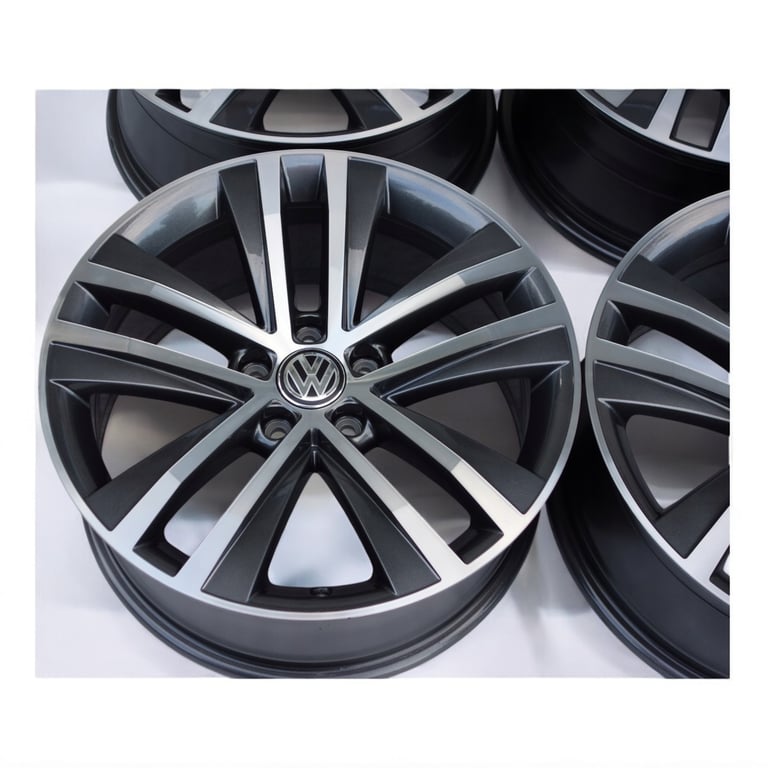 4x Alufelge 18 Zoll 7.5" 5x112 35ET Glanz Graphit 7N0601025F Mg Sharan Rim Wheel