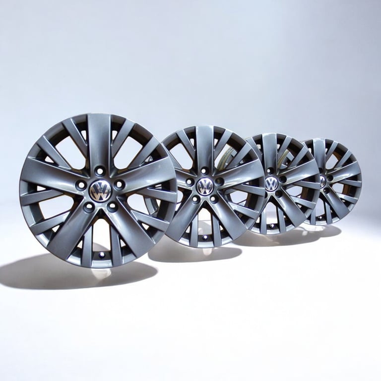 4x Alufelge 16 Zoll 6.5" 5x112 50ET Glanz Grau 5K0601025AL VW Touran Rim Wheel FEL5974207508or