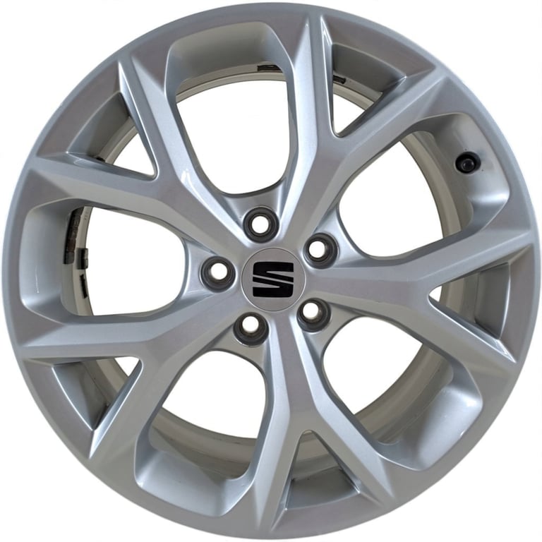 1x Alufelge 17 Zoll 6.5" 5x100 48ET Glanz Silber 6F9601025H Seat Arona Rim Wheel