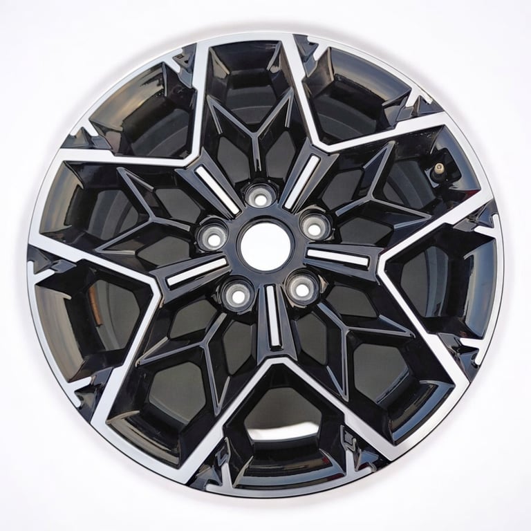 1x Alufelge 17 Zoll 7.0" 5x114.3 53ET Glanz Schwarz 52910-J7BA0 Kia Proceed