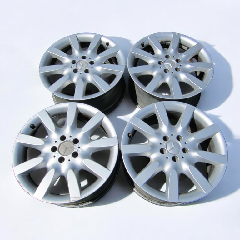 4x Alufelge 18 Zoll 8.5" 5x112 43ET Glanz Silber A2214011902 Mercedes-Benz W221