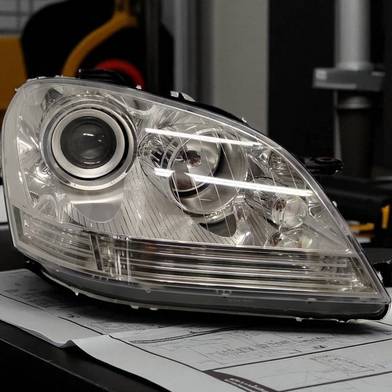 Frontscheinwerfer Mercedes-Benz W164 Rechts Scheinwerfer Headlight SCH2793934249jn