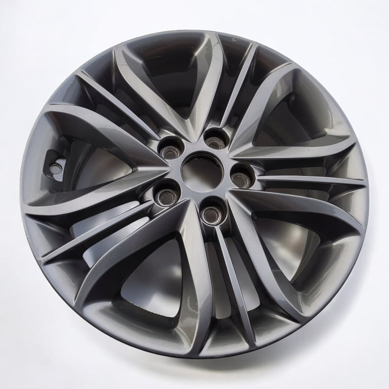 1x Alufelge 17 Zoll 6.5" 5x114.3 50ET Glanz Graphit 52910-2Y600 Hyundai FEL5331083921je