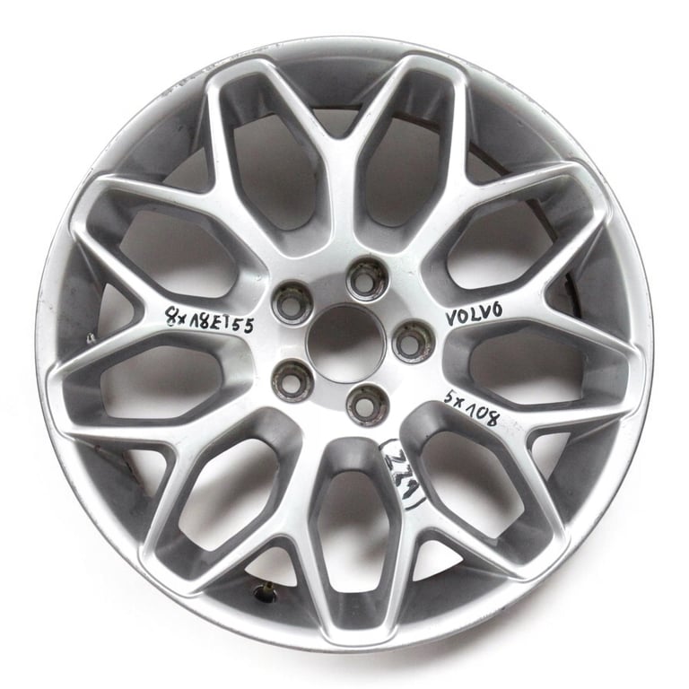 1x Alufelge 18 Zoll 8.0" 5x108 55ET Glanz Silber 30681984 Volvo S60 S80