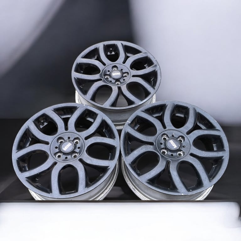 3x Alufelge 17 Zoll 7.0" 4x100 48ET Glanz Schwarz 6775801-13 6775685-13 Mini R56