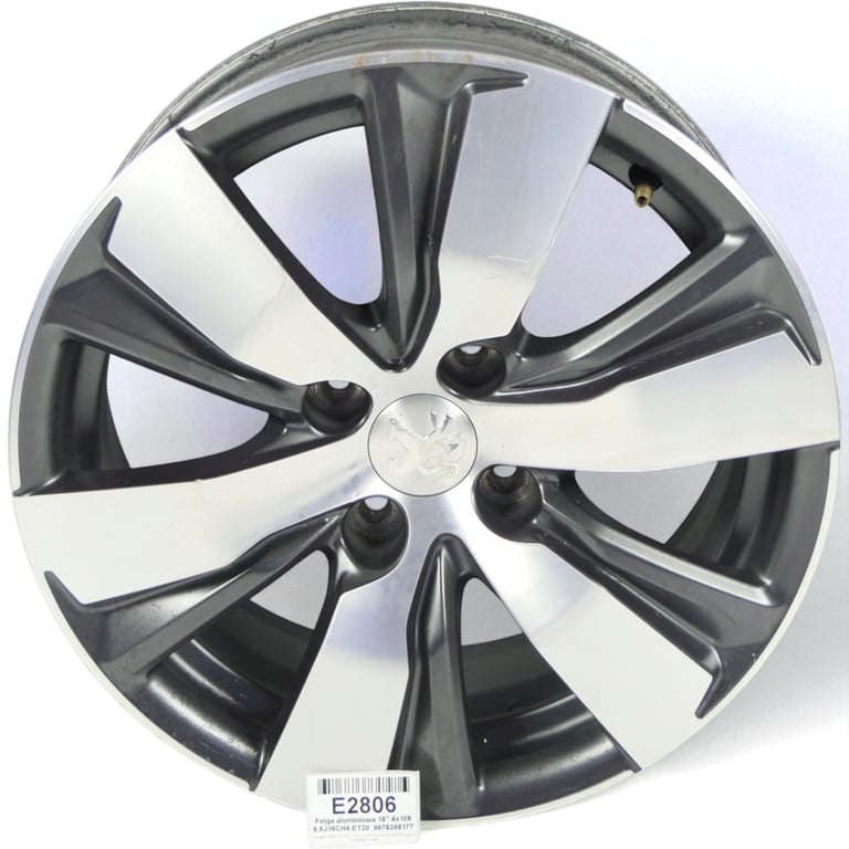 1x Alufelge 16 Zoll 6.5" 4x108 20ET 9813557977 9678398177 Peugeot 2008 I