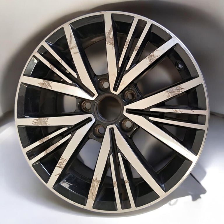 1x Alufelge 16 Zoll 6.5" 5x112 46ET Glanz Schwarz 5G0601025 VW Golf Vii