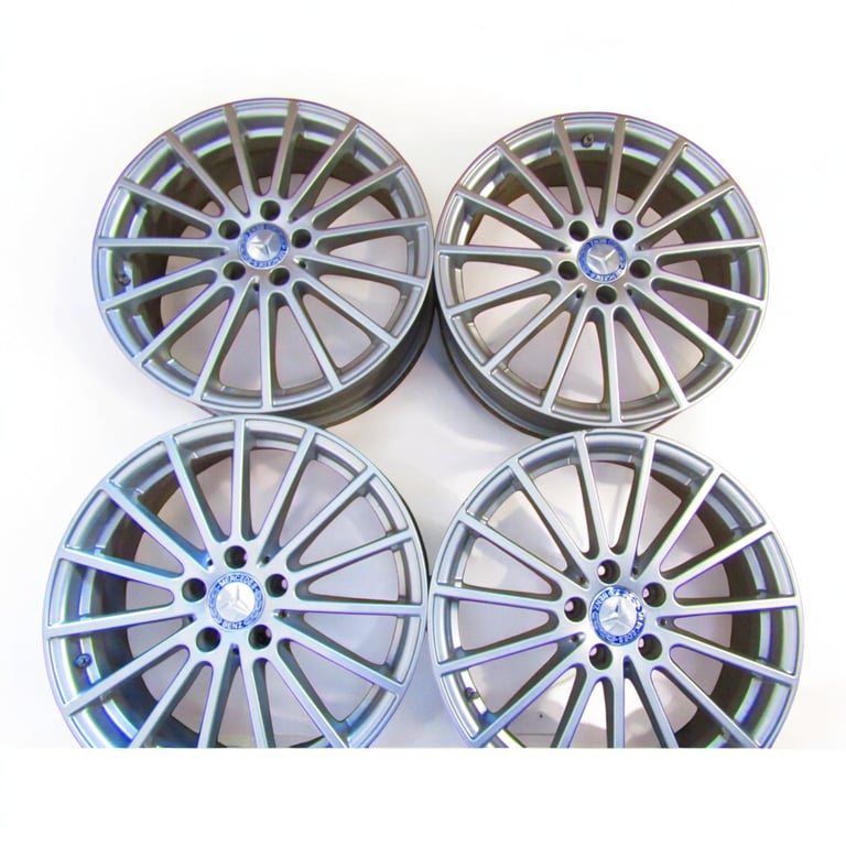 4x Alufelge 18 Zoll 6.5" 5x112 38ET Glanz Silber A1564011900 Mercedes-Benz Gla