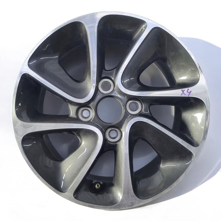 1x Alufelge 14 Zoll 5.5" 4x100 47ET Glanz Graphit 52910-B9500 Hyundai I10 Mg