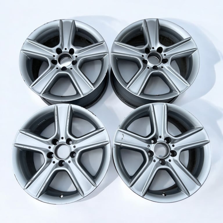 4x Alufelge 17 Zoll 8.5" 5x112 58ET Glanz Silber A2044012802 Mercedes-Benz FEL9062841346jh