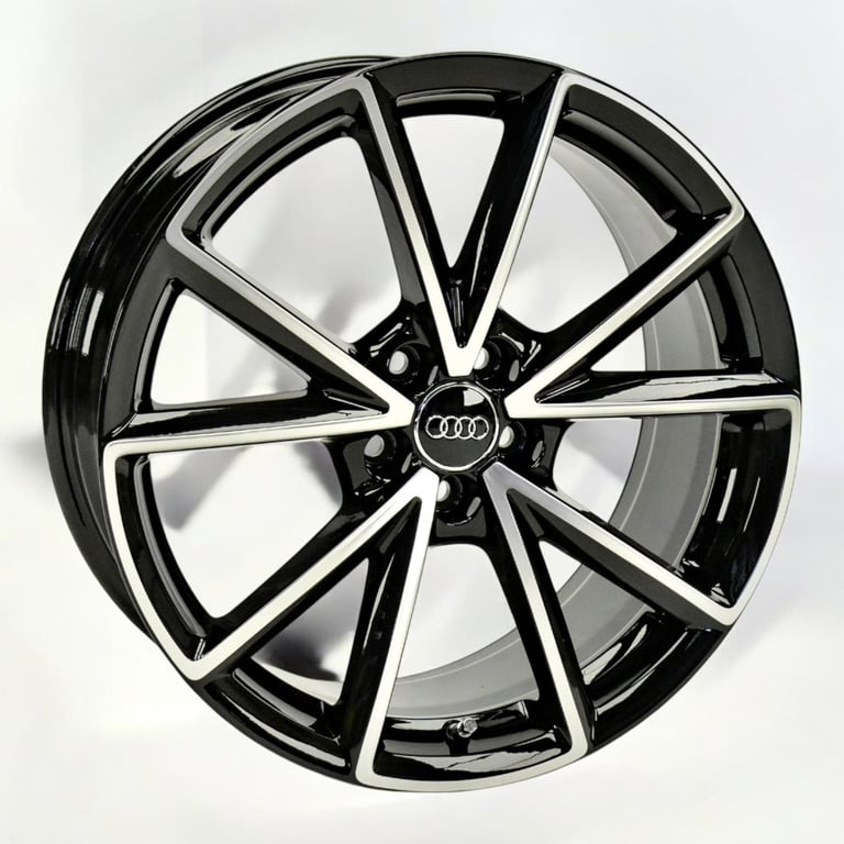 4x Alufelge 18 Zoll 7.5" 5x100 39ET Glanz Schwarz 8X0601025BP Audi A1 Rim Wheel FEL1072057355ar