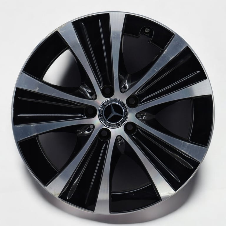4x Alufelge 18 Zoll 8.0" 5x112 43ET Glanz Schwarz A2134013700 Mercedes-Benz