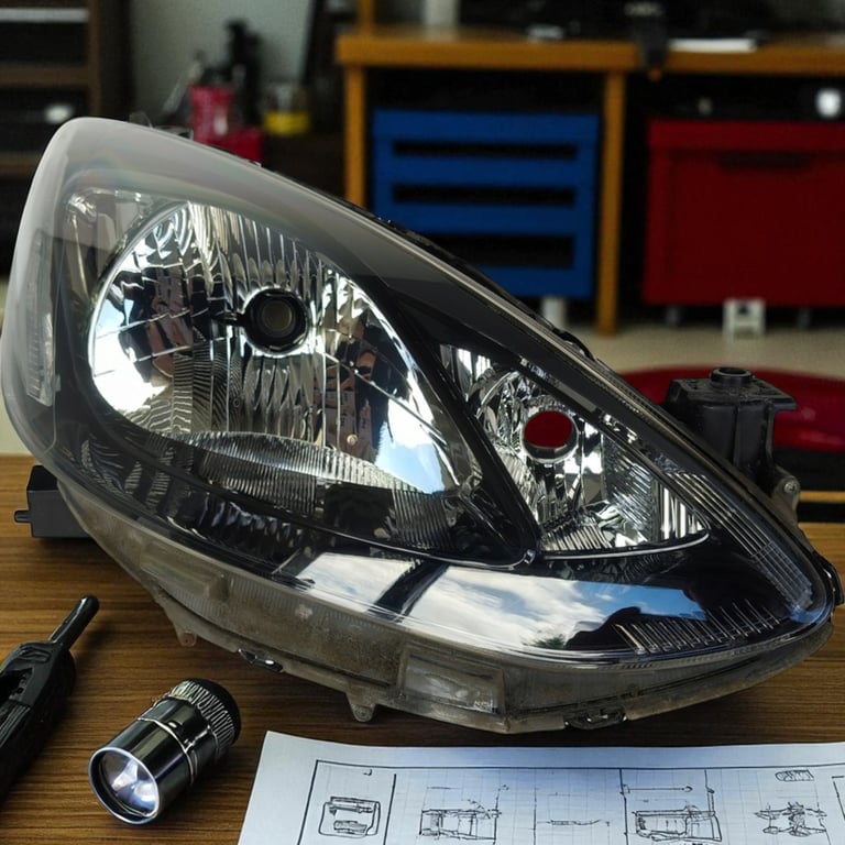Frontscheinwerfer Mazda 2 07-P6516 Rechts Scheinwerfer Headlight