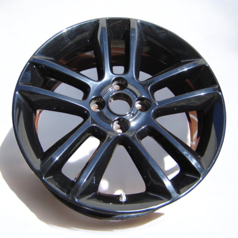 1x Alufelge 17 Zoll 7.0" 4x100 44ET Glanz Schwarz OP035 Opel Corsa Rim Wheel