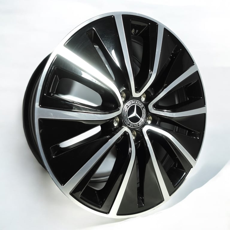 4x Alufelge 18 Zoll 8.0" 5x112 33ET Glanz Schwarz A2574010700 Mercedes-Benz