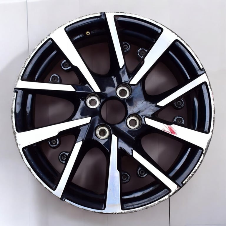1x Alufelge 17 Zoll 7.0" 4x108 38ET Glanz Schwarz 9828018080 Peugeot Rim Wheel
