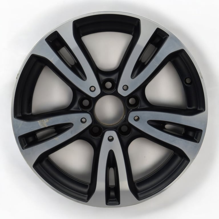 1x Alufelge 16 Zoll 6.5" 5x112 49ET Matt Schwarz A2464010000 Mercedes-Benz