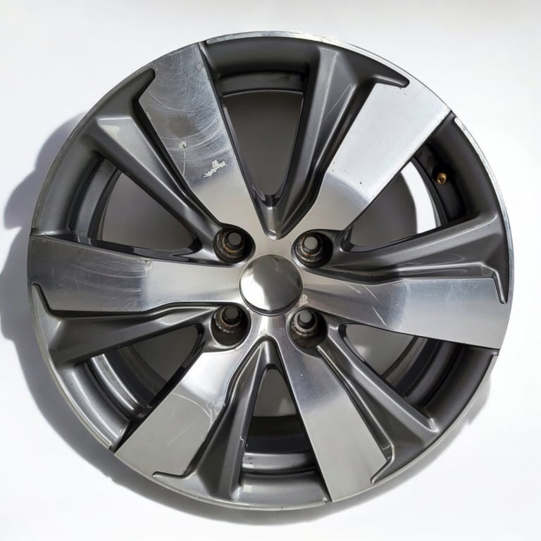 1x Alufelge 16 Zoll 6.5" 4x108 20ET Glanz Silber 9678398177 Peugeot 2008