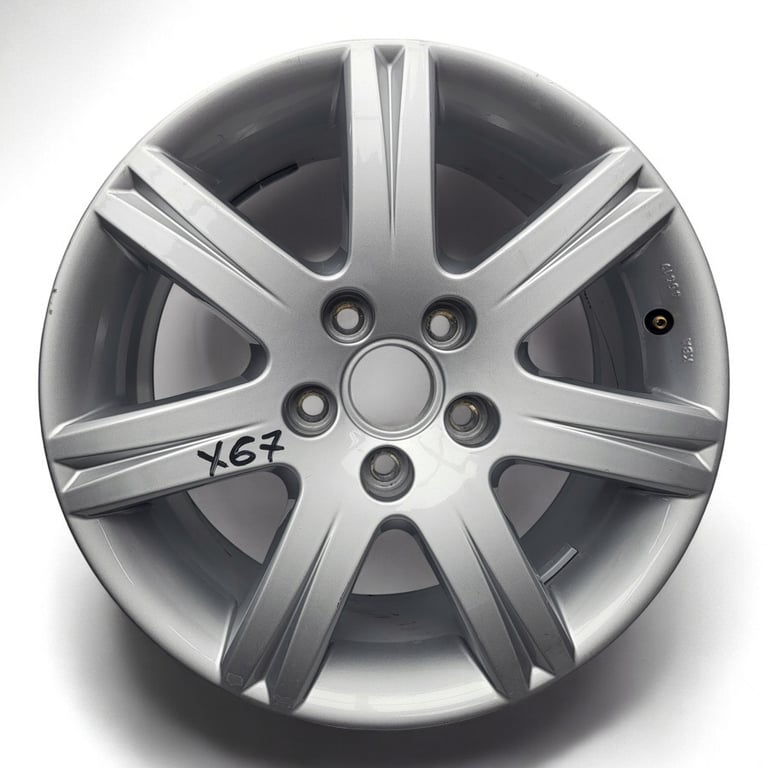 1x Alufelge 16 Zoll 7.0" 5x112 42ET Glanz Silber 4F0071496 MAD-AR81 Audi A6
