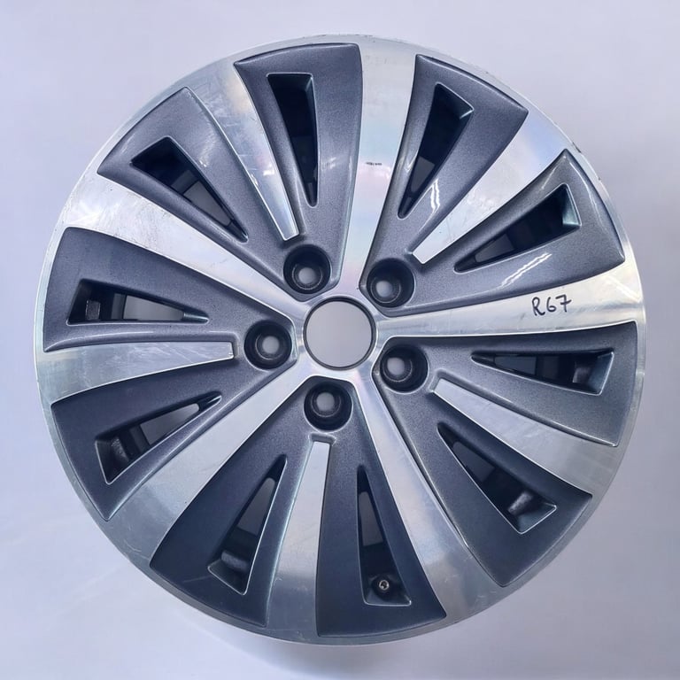 1x Alufelge 17 Zoll 6.5" 5x112 41ET Glanz Silber 3V0601025AH Mg Superb Iii