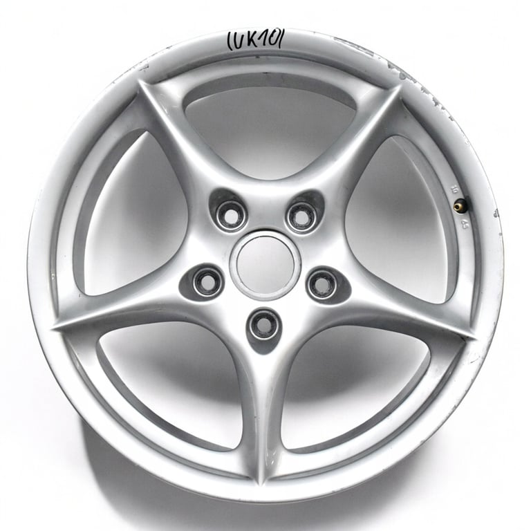 1x Alufelge 18 Zoll 10.0" 5x130 65ET Glanz Silber 99636214003 Porsche Carrera