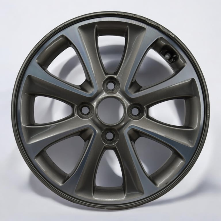 1x Alufelge 14 Zoll 5.5" 5x114.3 47ET Glanz 52910-B9200 Hyundai I10 Mg Rim Wheel FEL4579513684sn