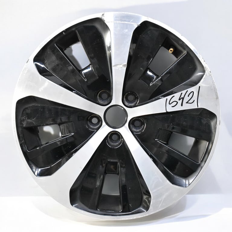 1x Alufelge 16 Zoll 6.5" 4x98 39ET Glanz Schwarz 52057593 Fiat Tipo 500l