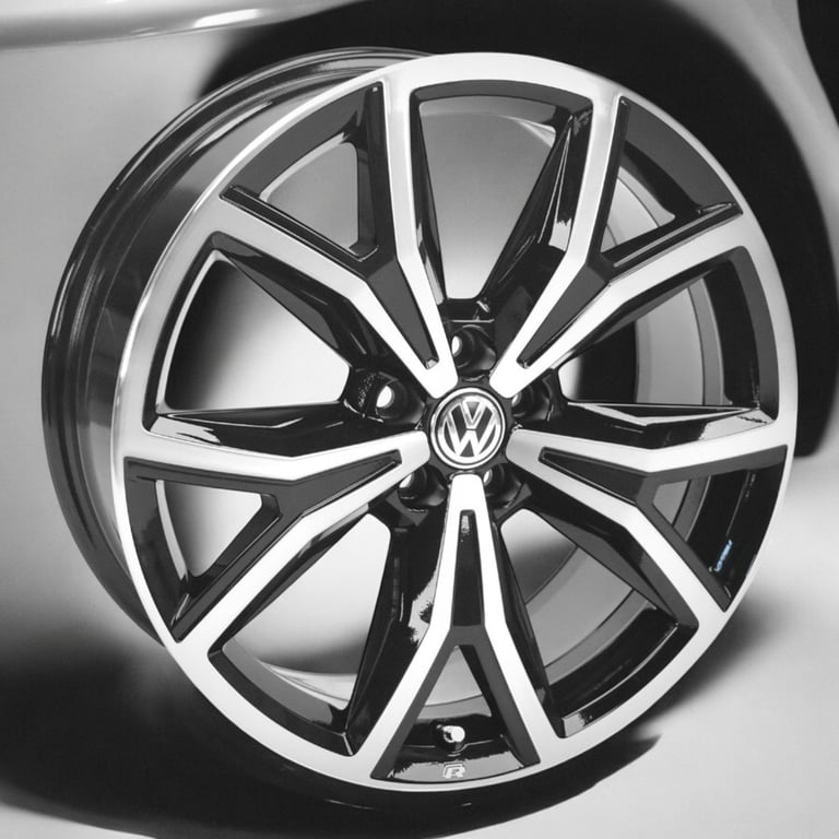 4x Alufelge 18 Zoll 7.0" 5x100 39ET Glanz Schwarz 2GM601025F VW T-Cross Tcross