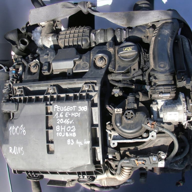 Motor Peugeot 308 10JBHB 8H02 1.6 HDI 83TKm 2016 Diesel Engine Komplett