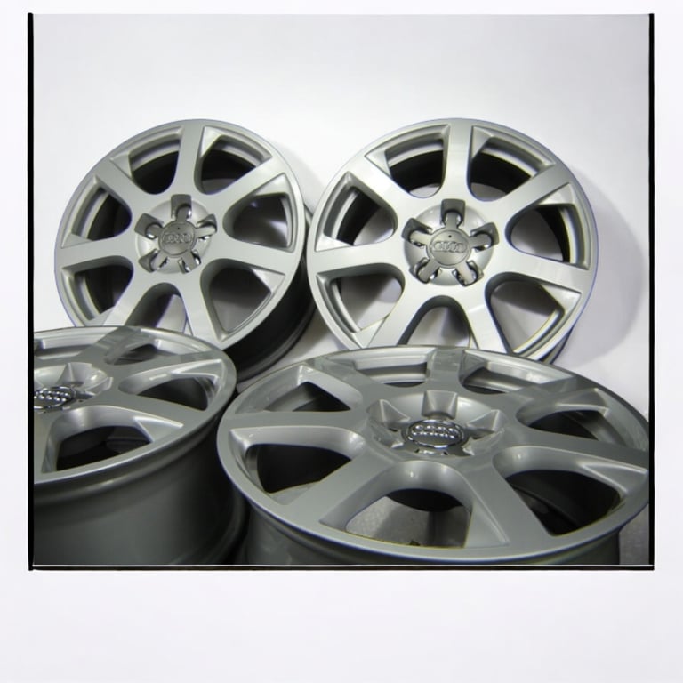 4x Alufelge 17 Zoll 7.0" 5x112 37ET Glanz Silber 8R0601025E Audi A5 Q5 Rim Wheel FEL5485183530pf