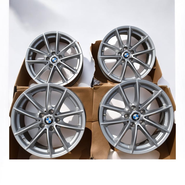 4x Alufelge 17 Zoll 7.5" 5x112 27ET Glanz Silber 6868217 BMW 5 G30 G20 Rim Wheel FEL7737645814oi