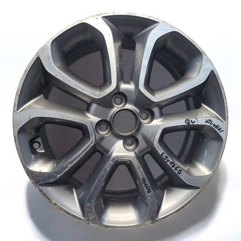1x Alufelge 17 Zoll 6.5" 5x114.3 50ET Glanz Grau 52910-C8300 Hyundai I10 I20 Mg