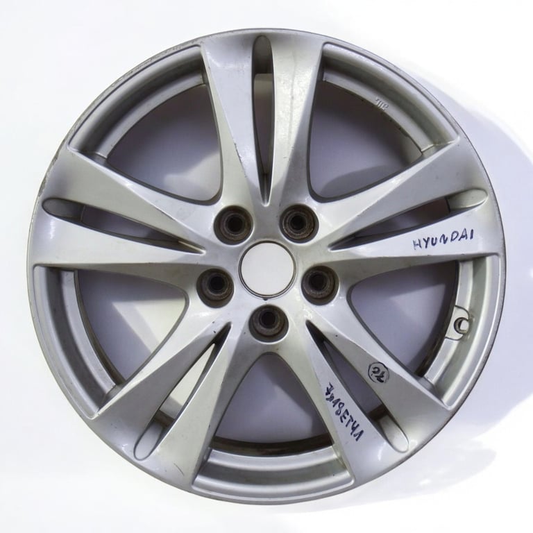 2x Alufelge 18 Zoll 7.0" 5x114.3 41ET Glanz Silber Hyundai Santa Fe Rim Wheel FEL2663230805ue