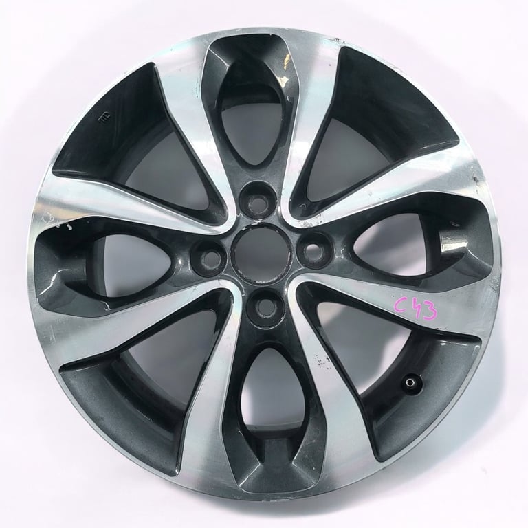 1x Alufelge 16 Zoll 6.0" 4x100 55ET Glanz Graphit 3HM3A Mg Micra Rim Wheel