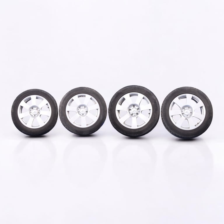 1x Alufelge 17 Zoll 8.0" 5x112 43ET Glanz Silber A2214010202 Mercedes-Benz W221
