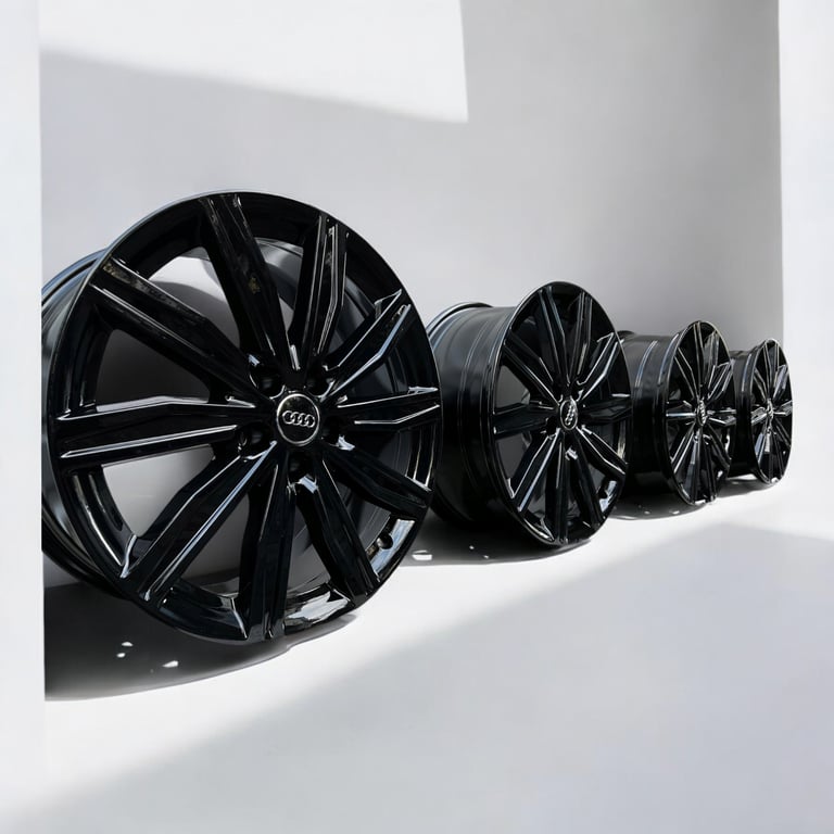 4x Alufelge 19 Zoll 8.0" 5x112 39ET Schwarz Audi A3 Rim Wheel FEL6378963993vy